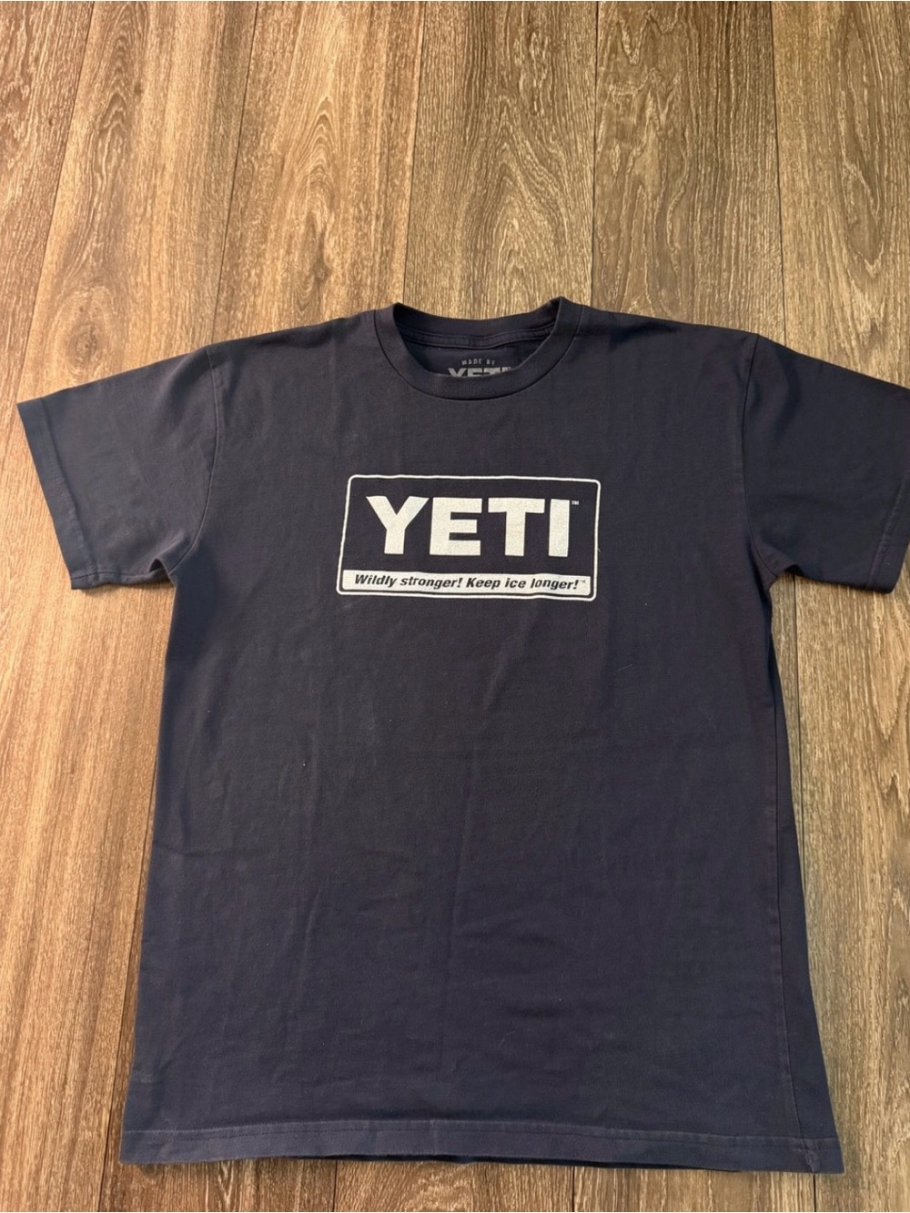 YETI Navy Blue Tee with White Logo